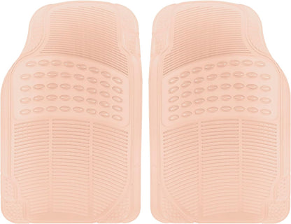 Carbella 2-Piece Cushioned Grip Pad Front Floor Mats - Heavy Duty, All Weather, Trim to Fit