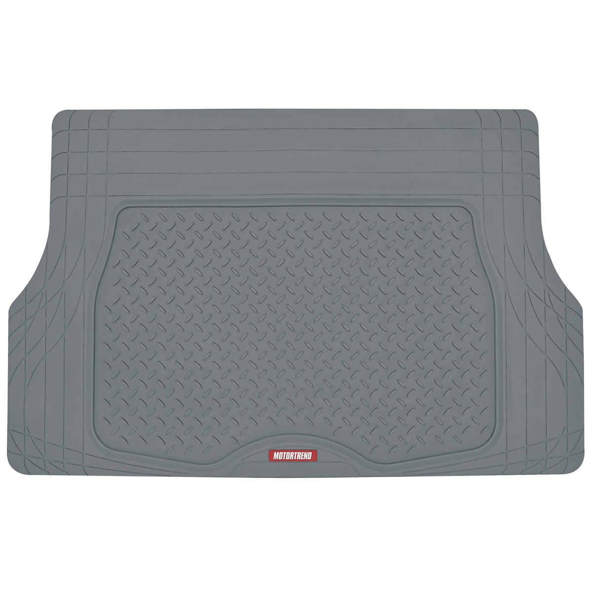 MotorTrend Utility Trunk/Cargo Liner Mat - Heavy Duty, All Weather, Trim to Fit - Gray
