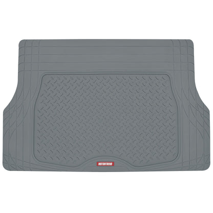 MotorTrend Utility Trunk/Cargo Liner Mat - Heavy Duty, All Weather, Trim to Fit - Gray