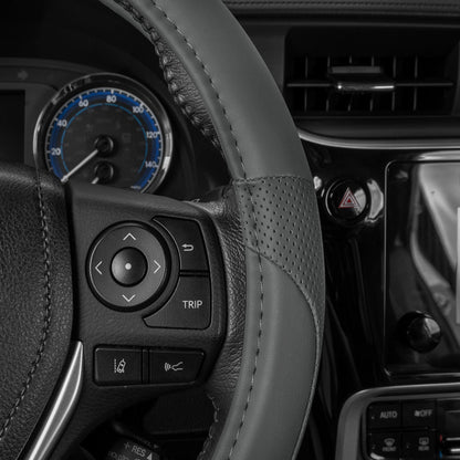 MotorTrend Soft Touch Perforated Microfiber Steering Wheel Cover (Fits 14.5" - 15.5")