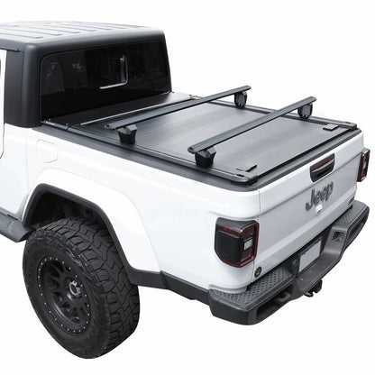 SYNETICUSA [2-in-1 Bundle] Jeep Gladiator Retractable PRO Tonneau Cover w/ Rack System