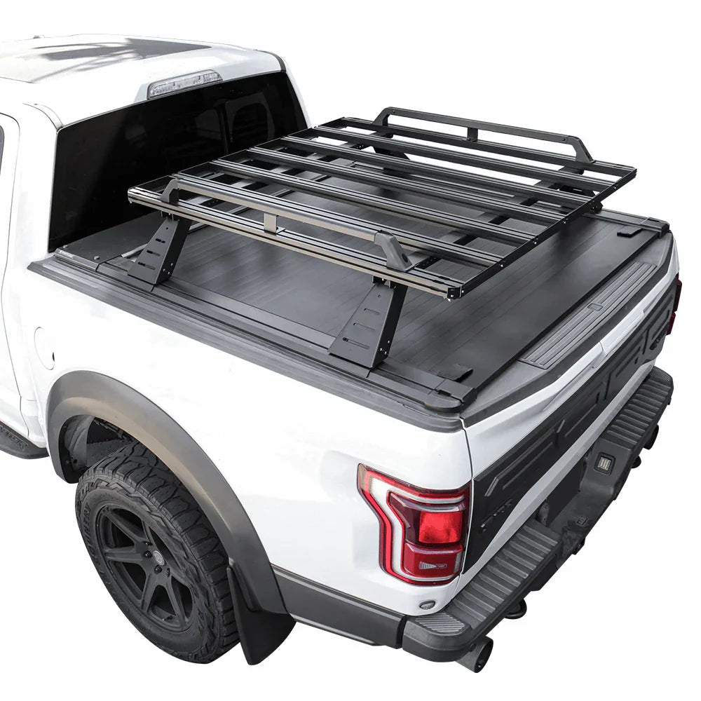 SYNETICUSA [2-in-1 Bundle] Jeep Gladiator Retractable PRO Tonneau Cover w/ Rack System