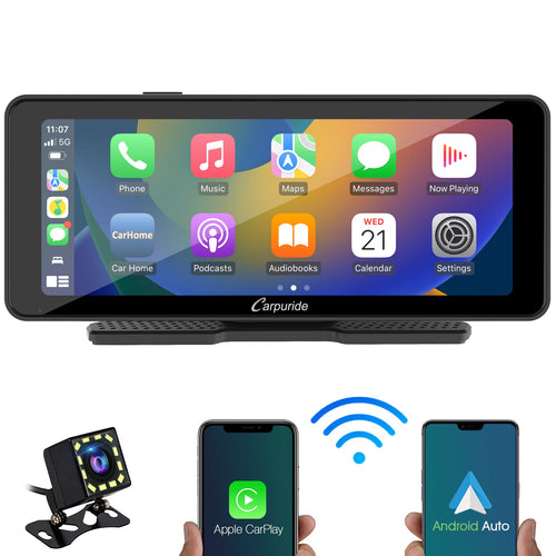 CARPURIDE W609 Portable Smart Multimedia Dashboard Console With Backup Camera
