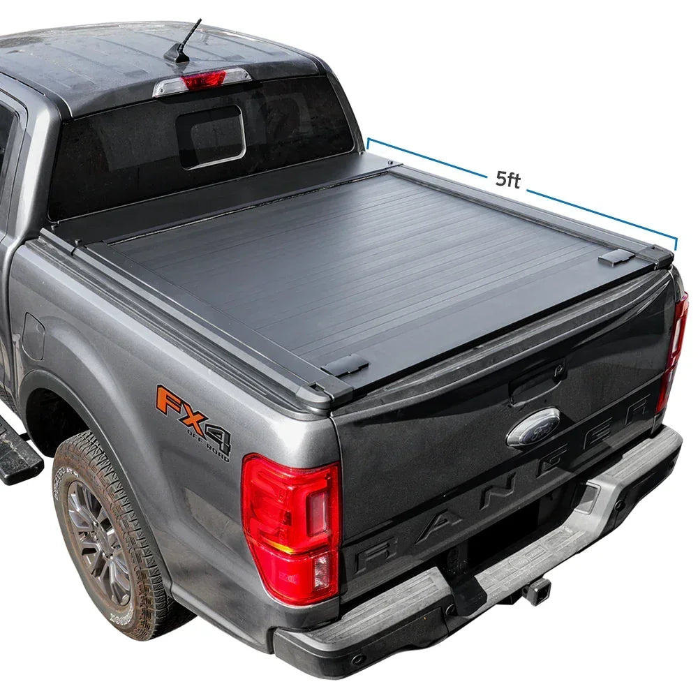 SYNETICUSA Explore Starter Kit - MR Retractable PRO Tonneau Cover + 8 Pcs Truck Bed Light Kit