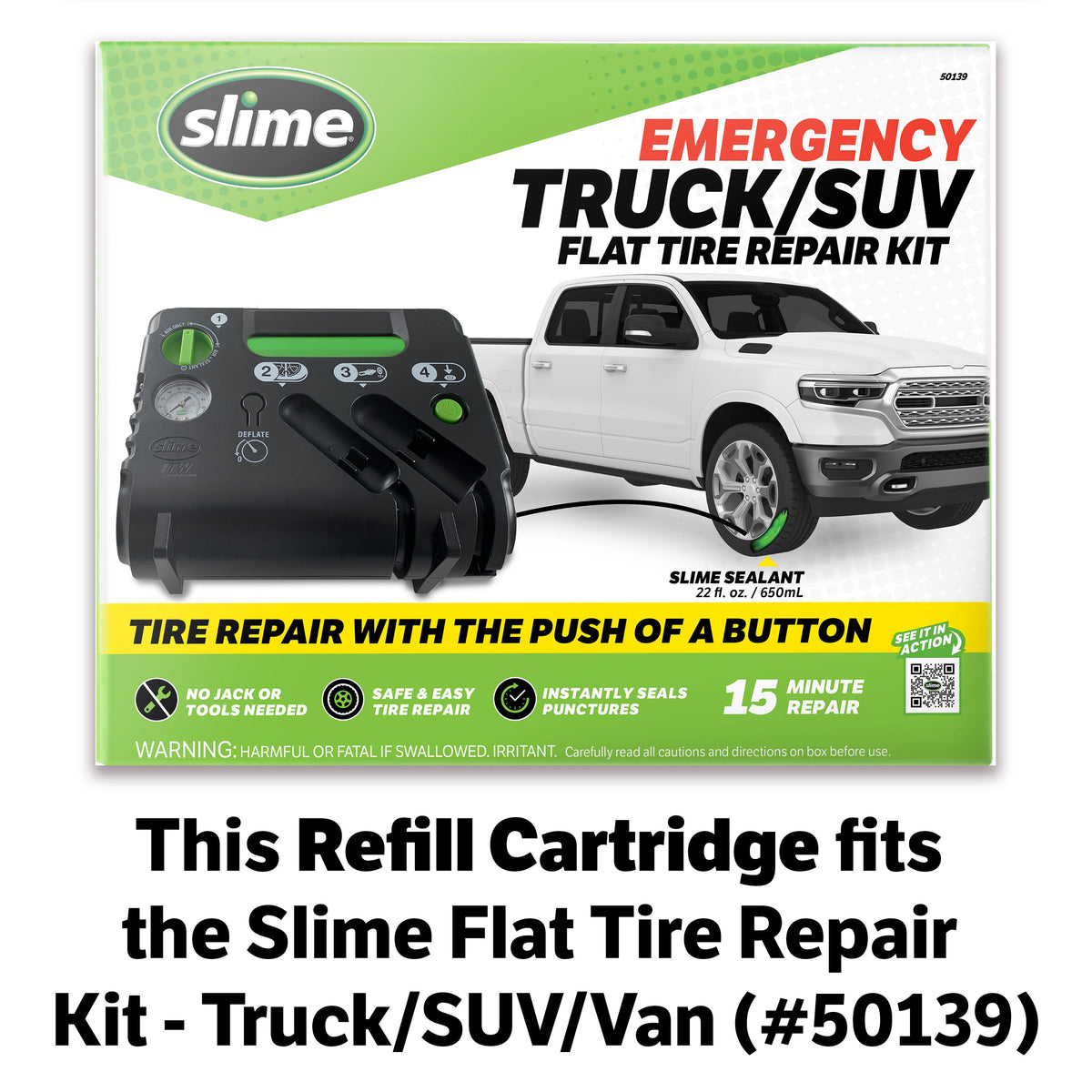 Slime Sealant Refill Cartridge for the Flat Tire Repair Kit - Truck/SUV/Van