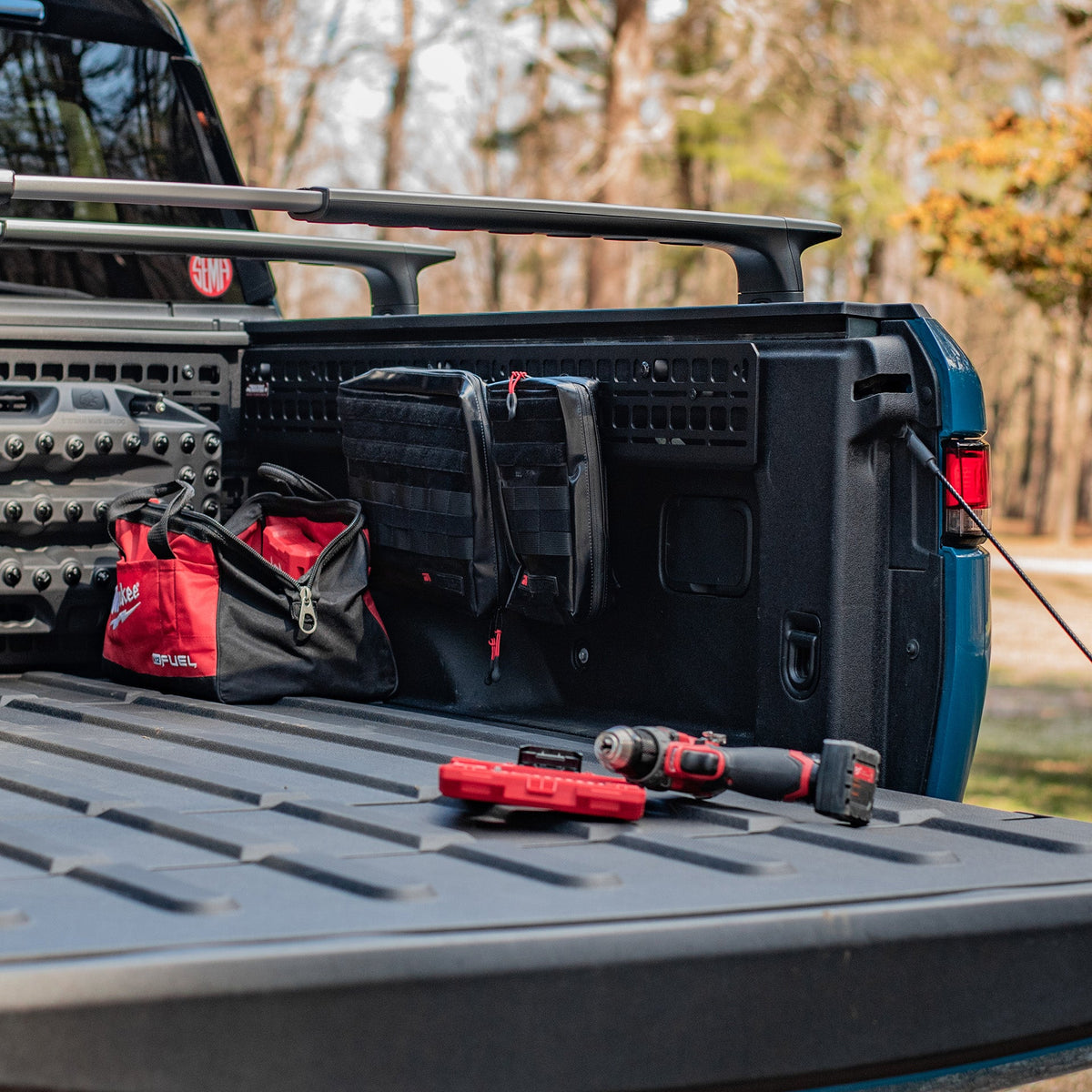 BuiltRight Industries Bedside Rack MOLLE Panel System | for Rivian R1T