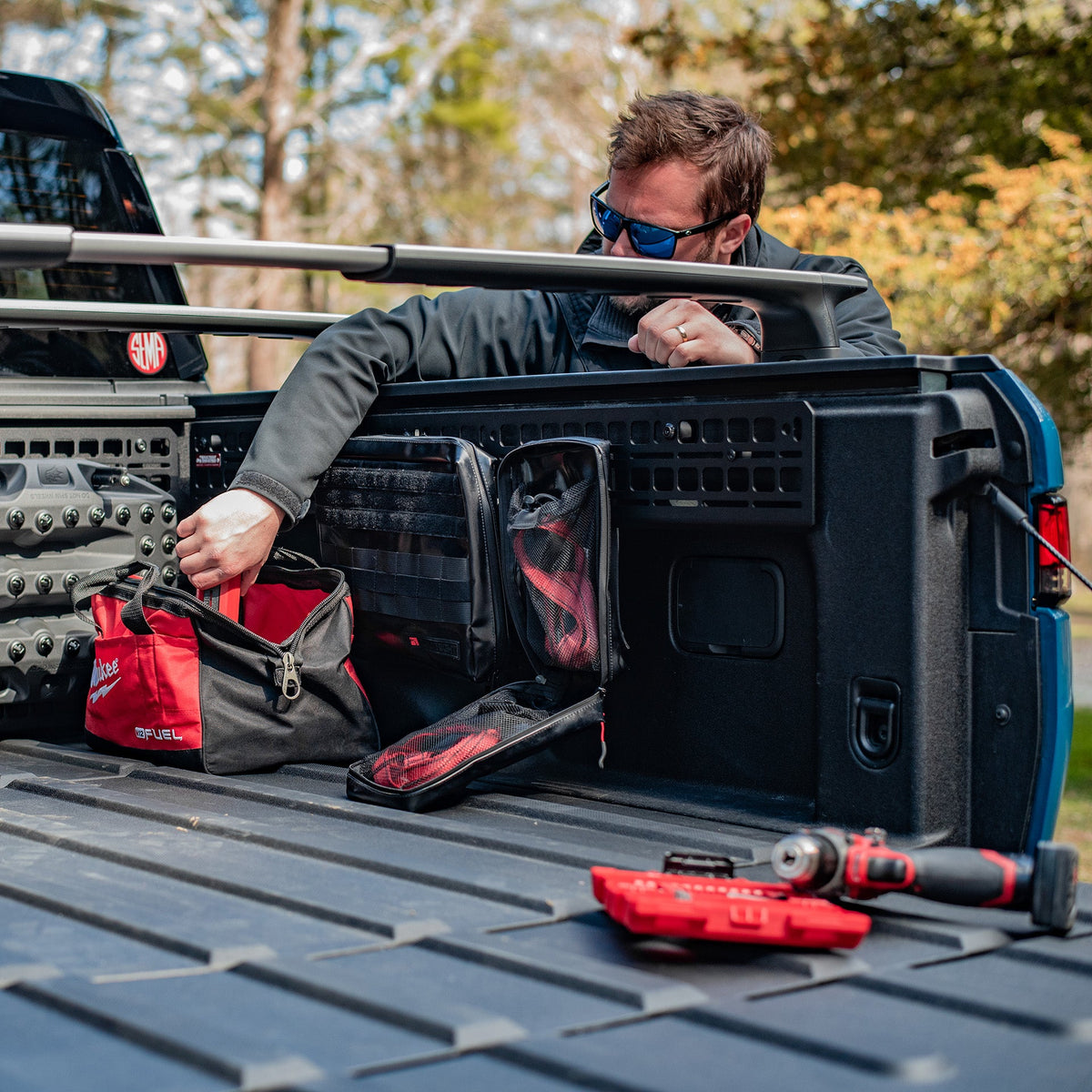 BuiltRight Industries Bedside Rack MOLLE Panel System | for Rivian R1T