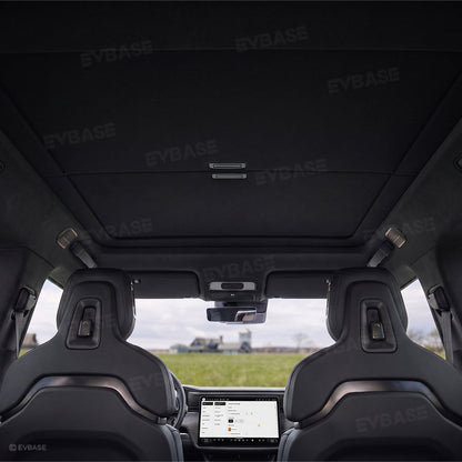 EVBASE Retractable Roof Sunshade for Rivian R2 Glass Sunroof Shade UV Protection & Heat Insulation