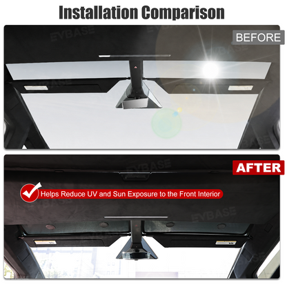 EVBASE Cybertruck Upper Front Windshield Sun Shade Anti-Glare Mesh Visor