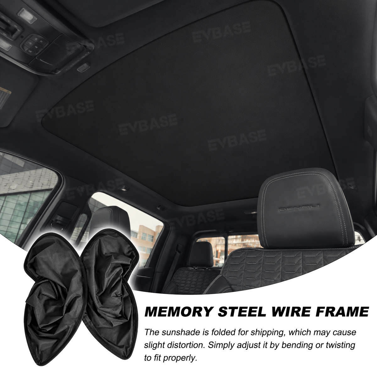 EVBASE Roof Sunshade for Chevrolet Silverado EV RST/GMC Sierra EV Denali Reflective UV Heat Blocker Sun Protection Sun Visor