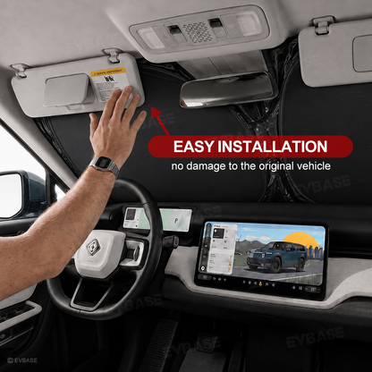 EVBASE Windshield Sunshade for Rivian R2 Front Window Shade Sun Protection Heat Insulation