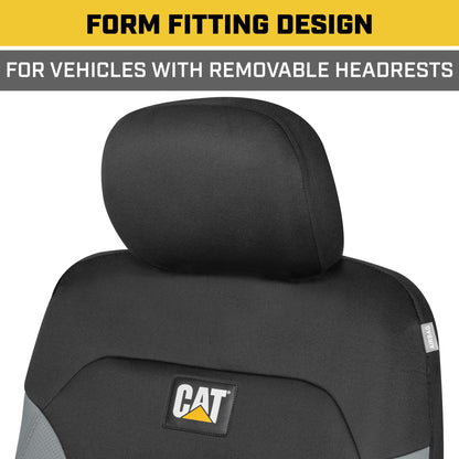 CAT 2-Pack FlexFit Front Seat Covers with Hexagonal Design