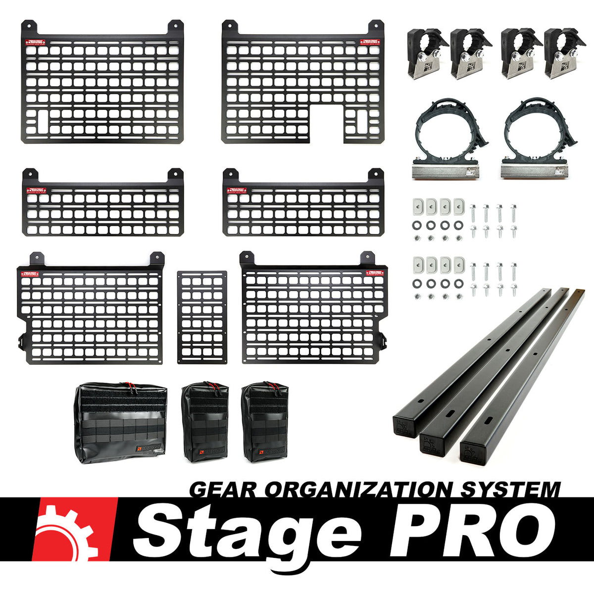 BuiltRight Industries Bedside Rack MOLLE Panel System | Jeep Gladiator (2020-2024)