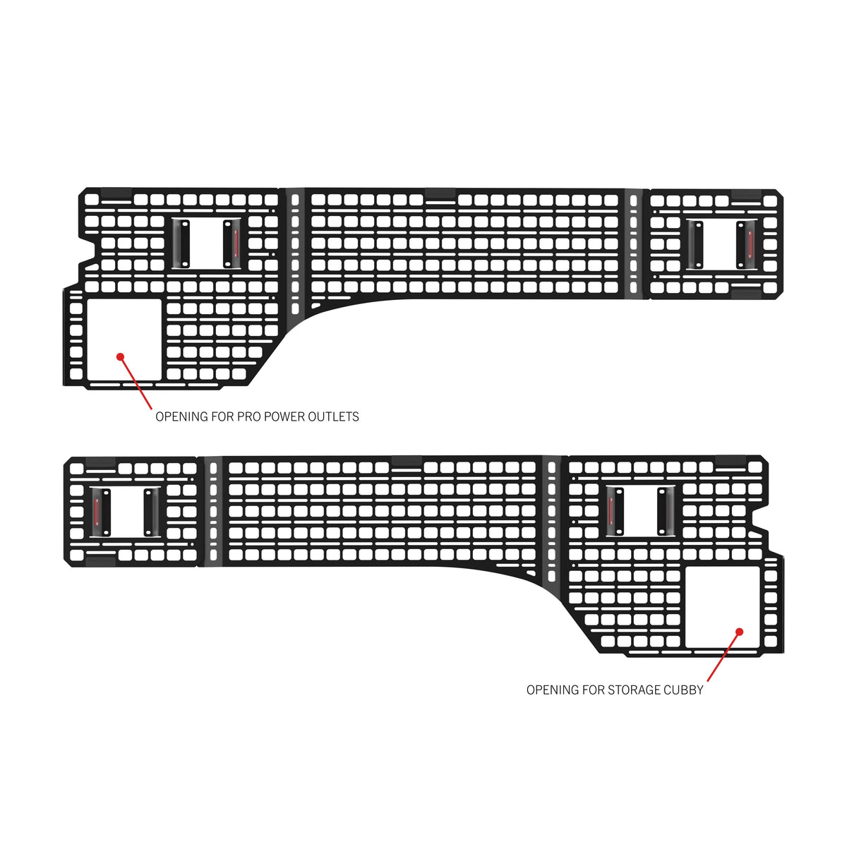 BuiltRight Industries Bedside Rack MOLLE Panel System | Ford F-150, Raptor & Lightning (2015-2026)