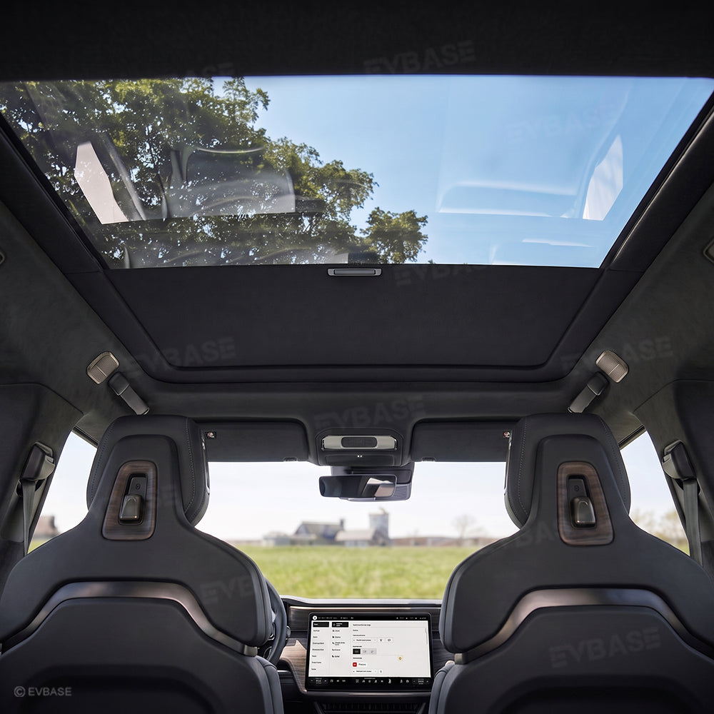 EVBASE Retractable Roof Sunshade for Rivian R2 Glass Sunroof Shade UV Protection & Heat Insulation