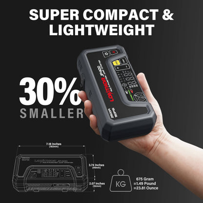 LOKITHOR JP400 Jump Starter 2500A with 150PSI Air Compressor for 8.5L Gas / 6.5L Diesel