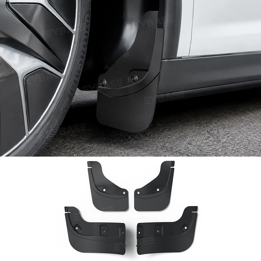 EVBASE Model Y L Mud Flaps Front & Rear No-Drilling Splash Guards All-Weather Protection