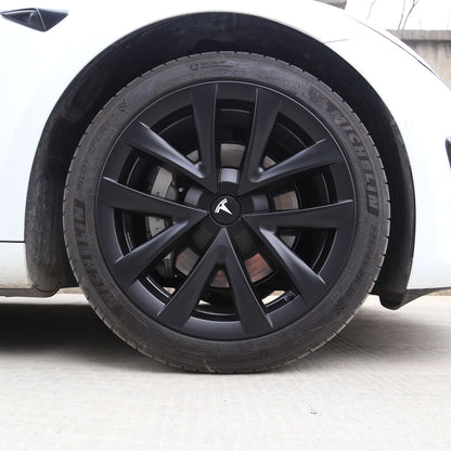 EVBASE Model 3 Highland Arachnid Wheel Cover 18 inch Sport Model S Plaid Version Wheel Cap 4PCS Matte