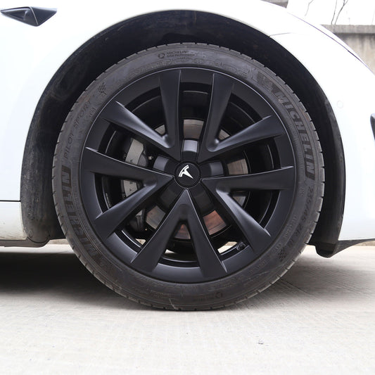 EVBASE Model 3 Highland Arachnid Wheel Cover 18 inch Sport Model S Plaid Version Wheel Cap 4PCS Matte