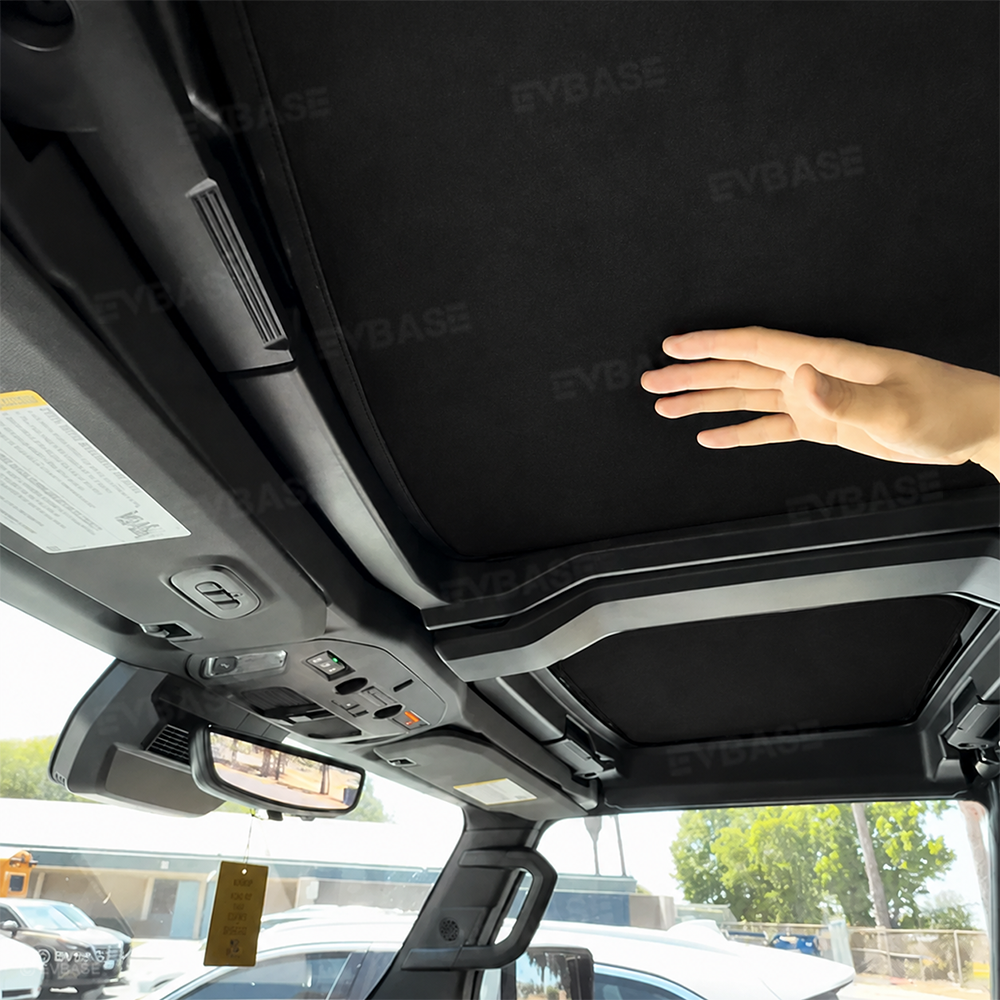 EVBASE Glass Roof Sunshade for Hummer EV Silicone Electrostatic Glass Sunroof Shade Heat Insulation UV Protection Faux Suede