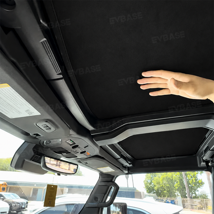 EVBASE Glass Roof Sunshade for Hummer EV Silicone Electrostatic Glass Sunroof Shade Heat Insulation UV Protection Faux Suede