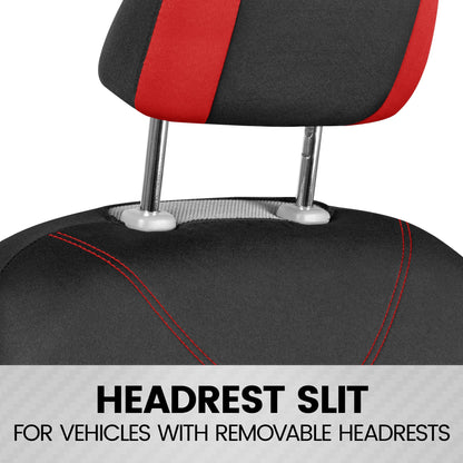 BDK 9-Piece UltraSleek Two-Tone Front Seat Covers and Rear Seat Covers
