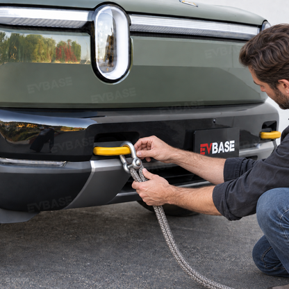 EVBASE Front Bumper Tow Hook Covers for Rivian R2 Silicone Tow Hook Protector