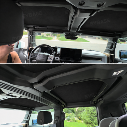 EVBASE Glass Roof Sunshade for Hummer EV Silicone Electrostatic Glass Sunroof Shade Heat Insulation UV Protection Faux Suede
