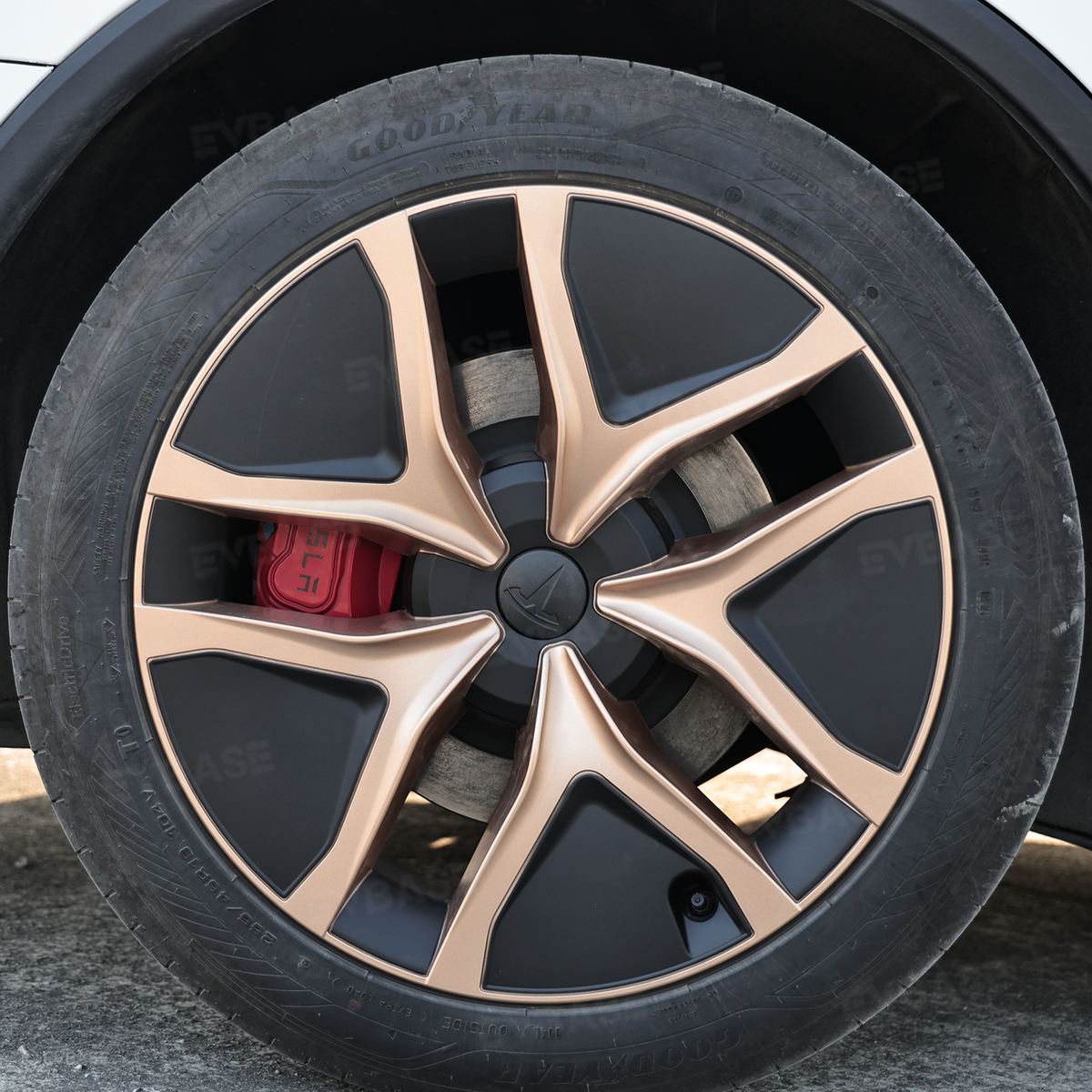 EVBASE Model Y Juniper 19 Inch Wheel Covers Crossflow Wheels Hubcaps Performance Look