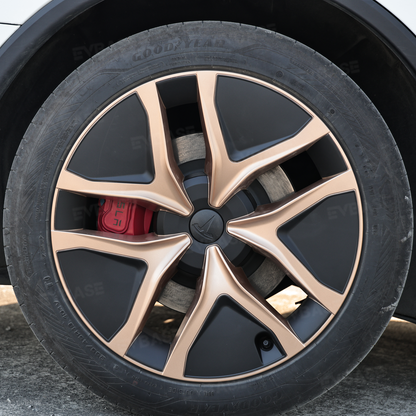 EVBASE Model Y Juniper 19 Inch Wheel Covers Crossflow Wheels Hubcaps Performance Look