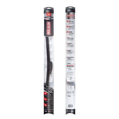 MotorTrend FlexBlade Premium Wiper Blade with Advanced Beam Design for 50% Longer Life - Long Life, Streak-Free