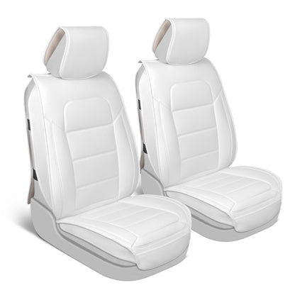 MotorBox 2-Pack Classic Edition Premium Faux Leather Perforated Cushion Front Seat Covers