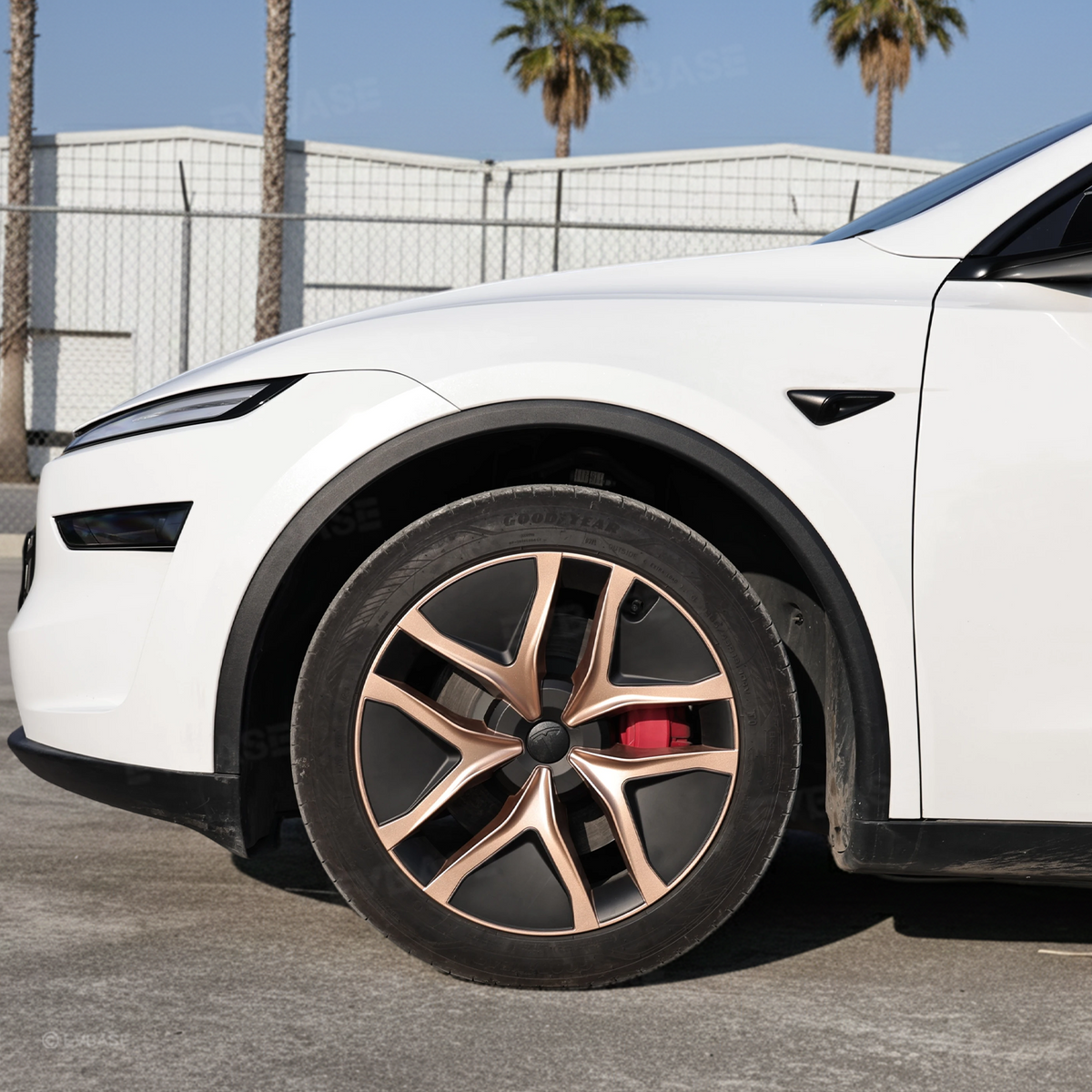 EVBASE Model Y Juniper 19 Inch Wheel Covers Crossflow Wheels Hubcaps Performance Look