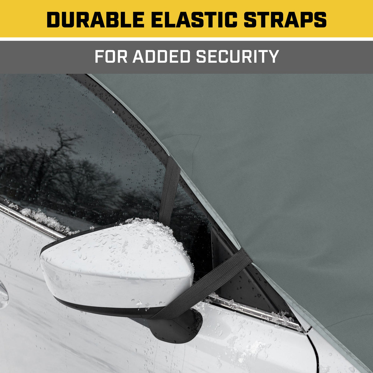 Cat® Windshield Snow Cover, Toughest Car Frost Protector for Ice & Sleet, Weatherproof for Winter, Includes Anti-Theft Straps, Freeze Protector