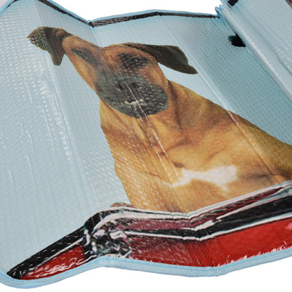 BDK 2 Dogs Driving Car Front Windshield Sunshade (58" x 27")