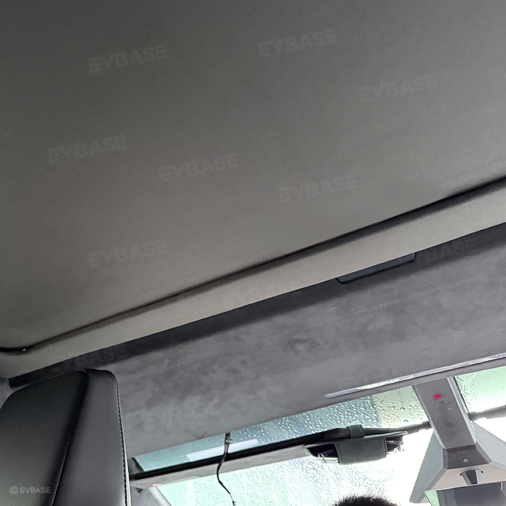 EVBASE Cybertruck Sunshade Retractable Glass Roof Sunshade with Roll Fabric Style Heat Insulation UV Protection