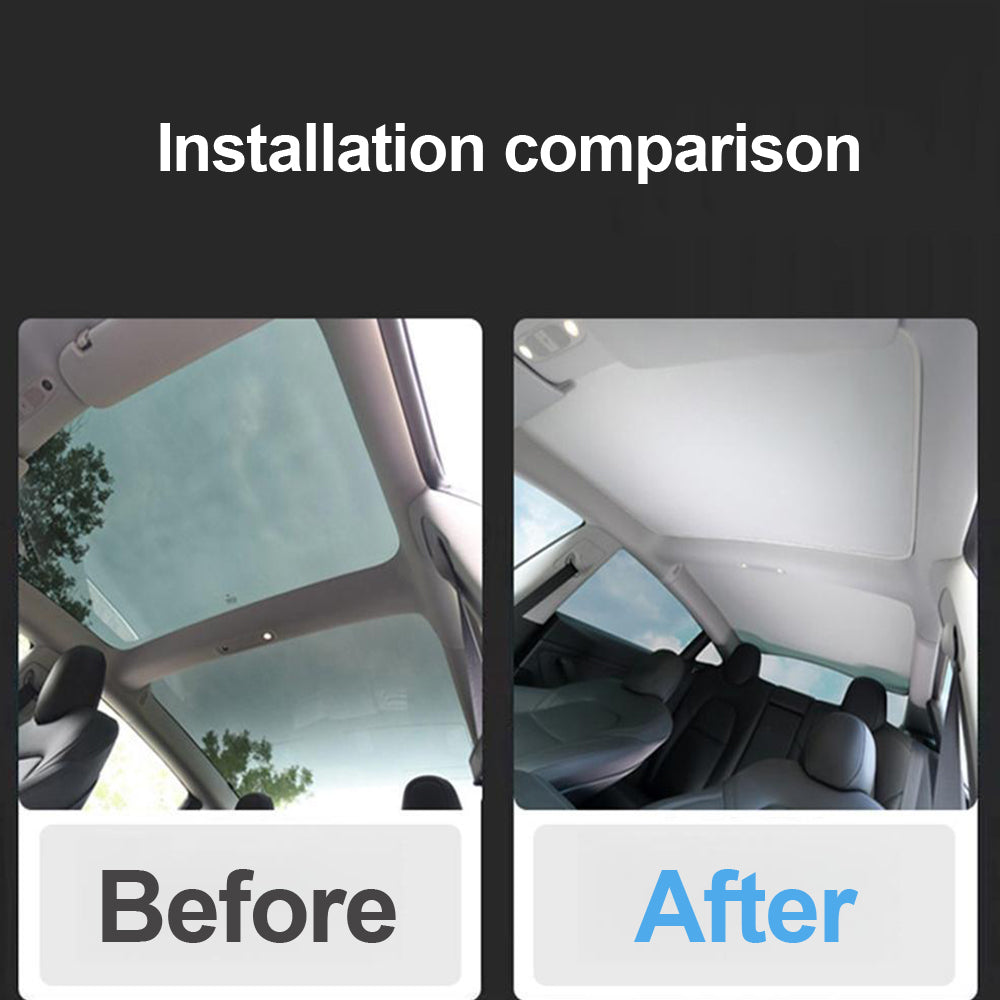 EVBASE Model 3 Roof Sunshade New Upgrade Glass Roof Sun Visor for Tesla