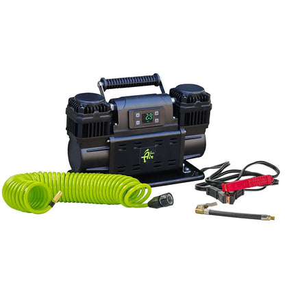 Overland Vehicle Systems EGOI Portable Single/Dual Motor Air Compressor System With Control Panel, Storage Bag, Hose &