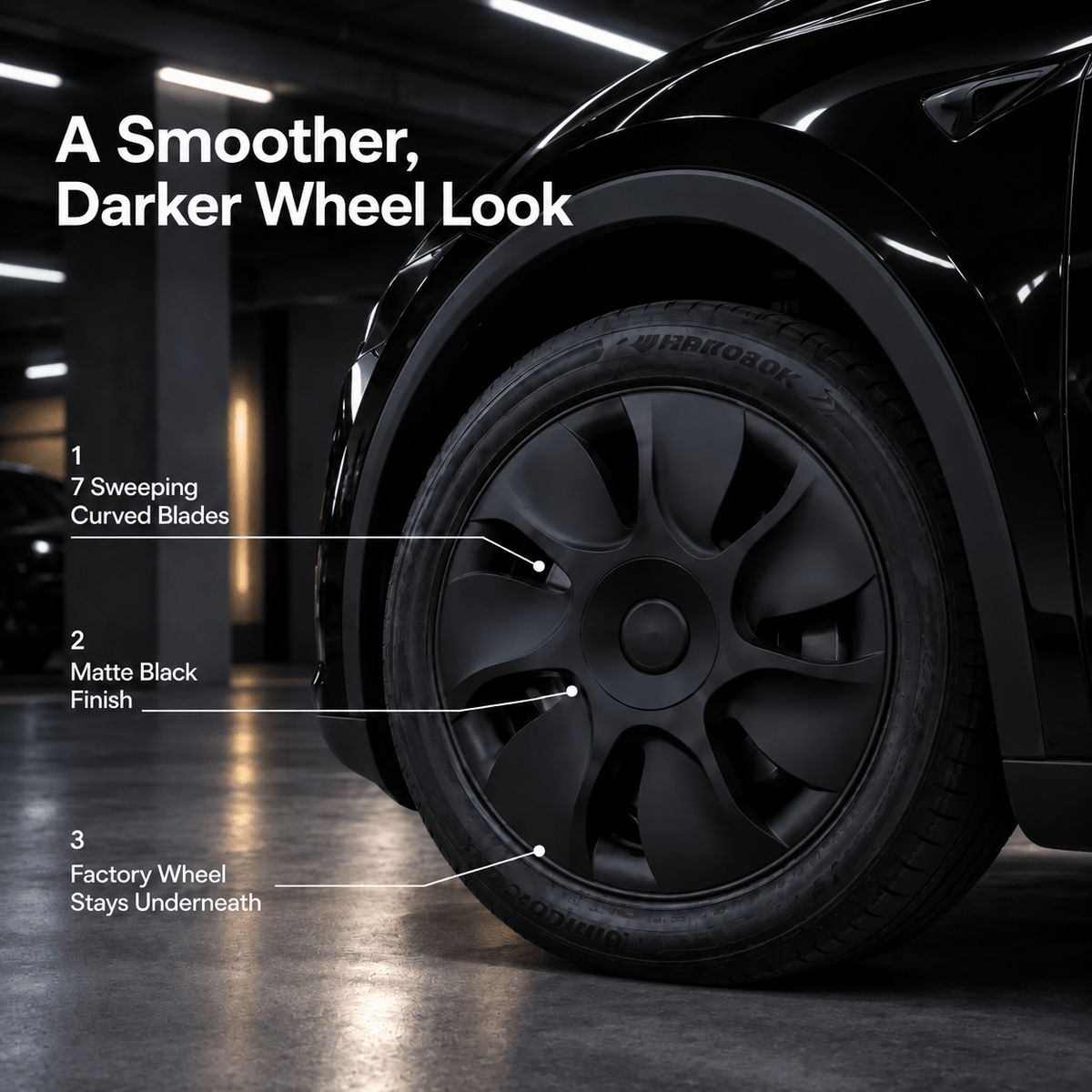 TESERY 18″ Cyclone Wheel Covers for Tesla Model Y Standard 2026+ (4PCS)