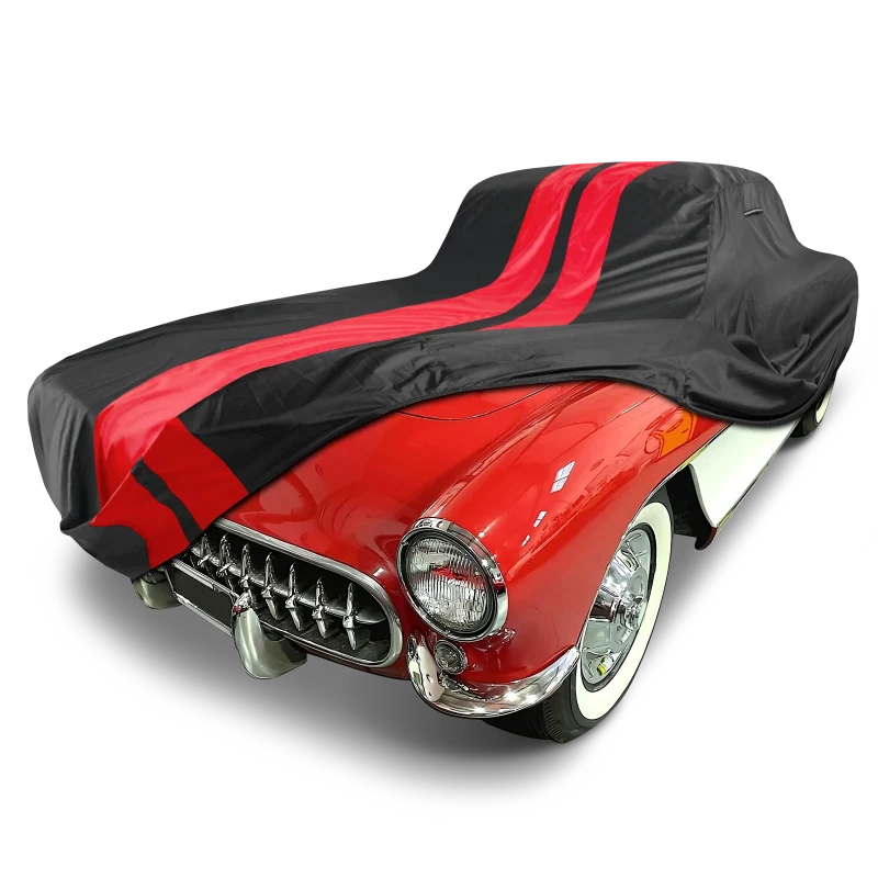 iCarCover Chevrolet Corvette Black Red Pro Series Car Cover
