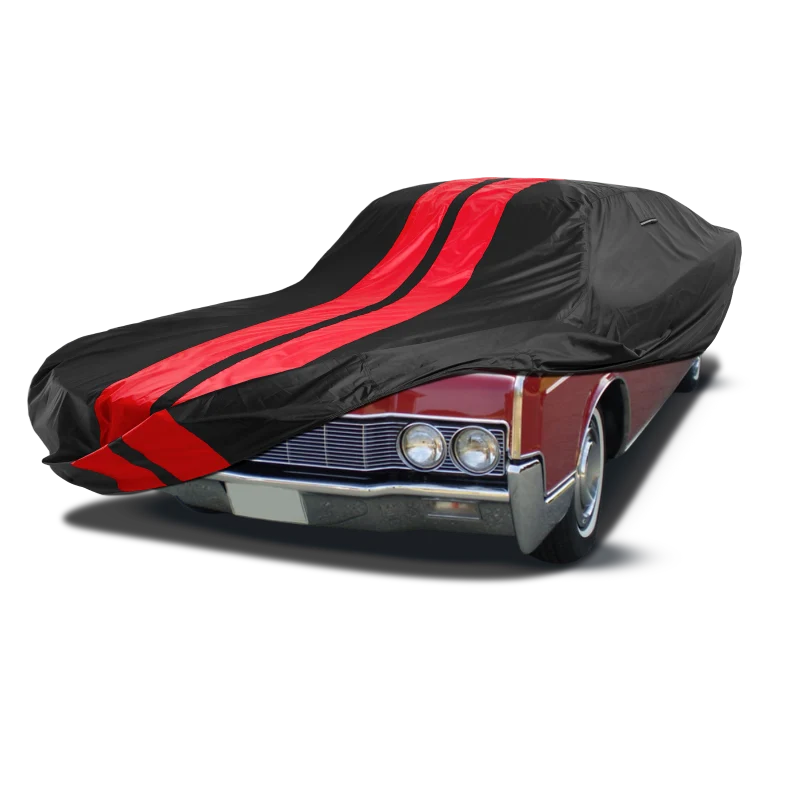 iCarCover Lincoln Continental Mark Black Red Pro Series Car Cover