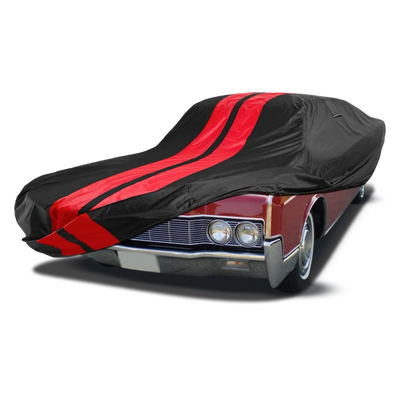 iCarCover Lincoln Continental Mark Black Red Pro Series Car Cover