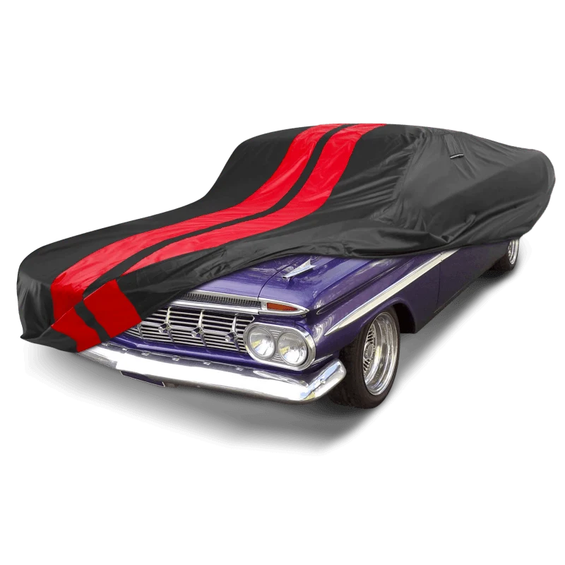 iCarCover Chevrolet El Camino Black Red Pro Series Car Cover