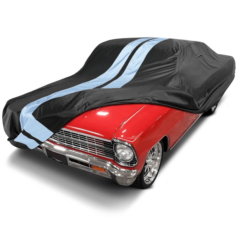 iCarCover Chevrolet Nova Black Gray Pro Series Car Cover