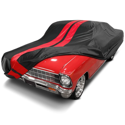 iCarCover Chevrolet Nova Black Red Pro Series Car Cover