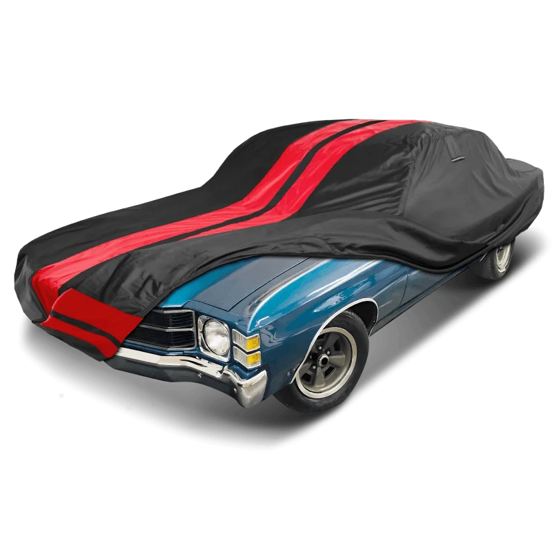iCarCover Chevrolet Chevelle Black Red Pro Series Car Cover