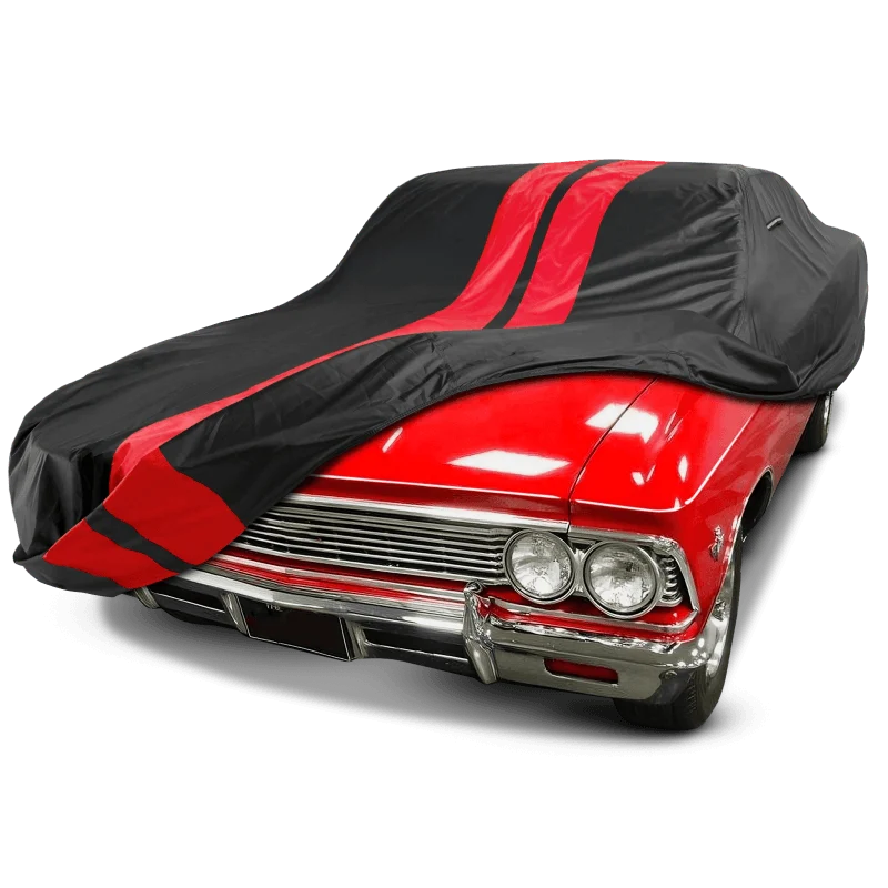 iCarCover Chevrolet El Camino Black Red Pro Series Car Cover