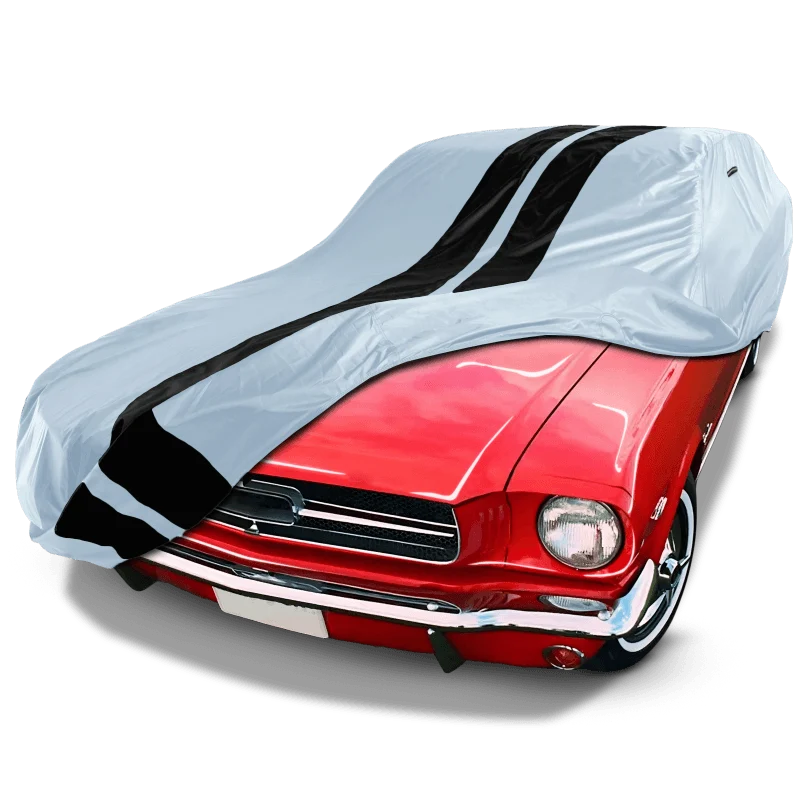iCarCover Ford Mustang Gray Black Pro Series Car Cover