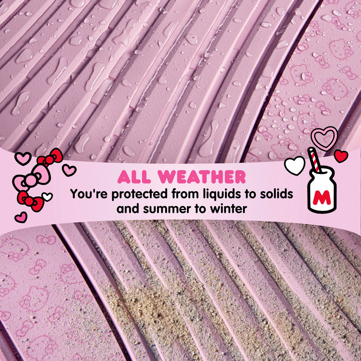 Hello Kitty Car Mats 4pc Floor Mats for Cars Trucks SUVs Pink Car Floor Mats for Women Men Accessories Rubber Heavy Duty Cute Non-Slip Always
