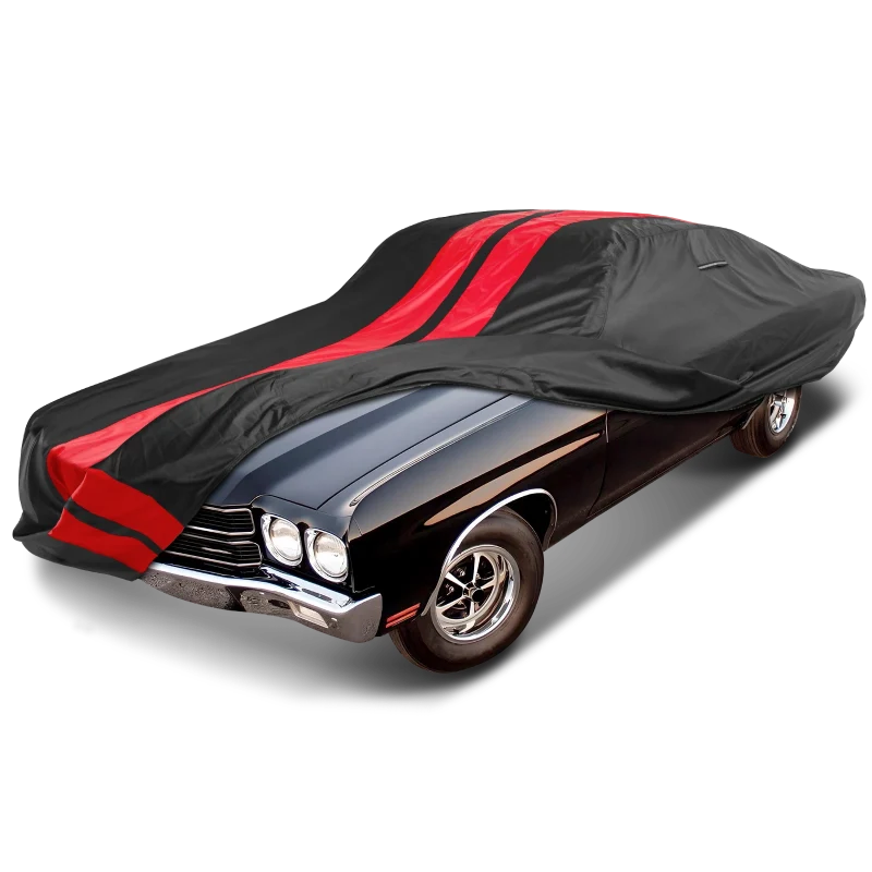 iCarCover Chevrolet Chevelle Black Red Pro Series Car Cover